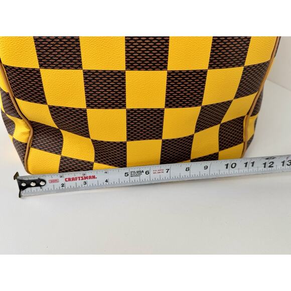 Louis Vuitton Speedy 55 Bandouliere Damier Pop Yellow and Brown Canvas - Picture 16 of 16